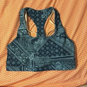 Blue Paisley Fabletics Ports Bra